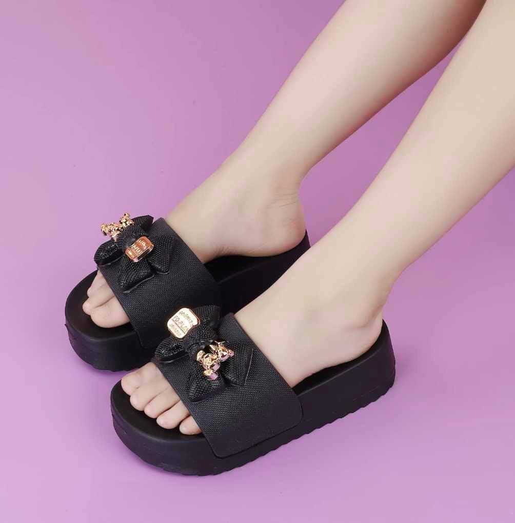 Buy Fashion Wedge Slippers - Black in Nigeria-vietvuevent.vn