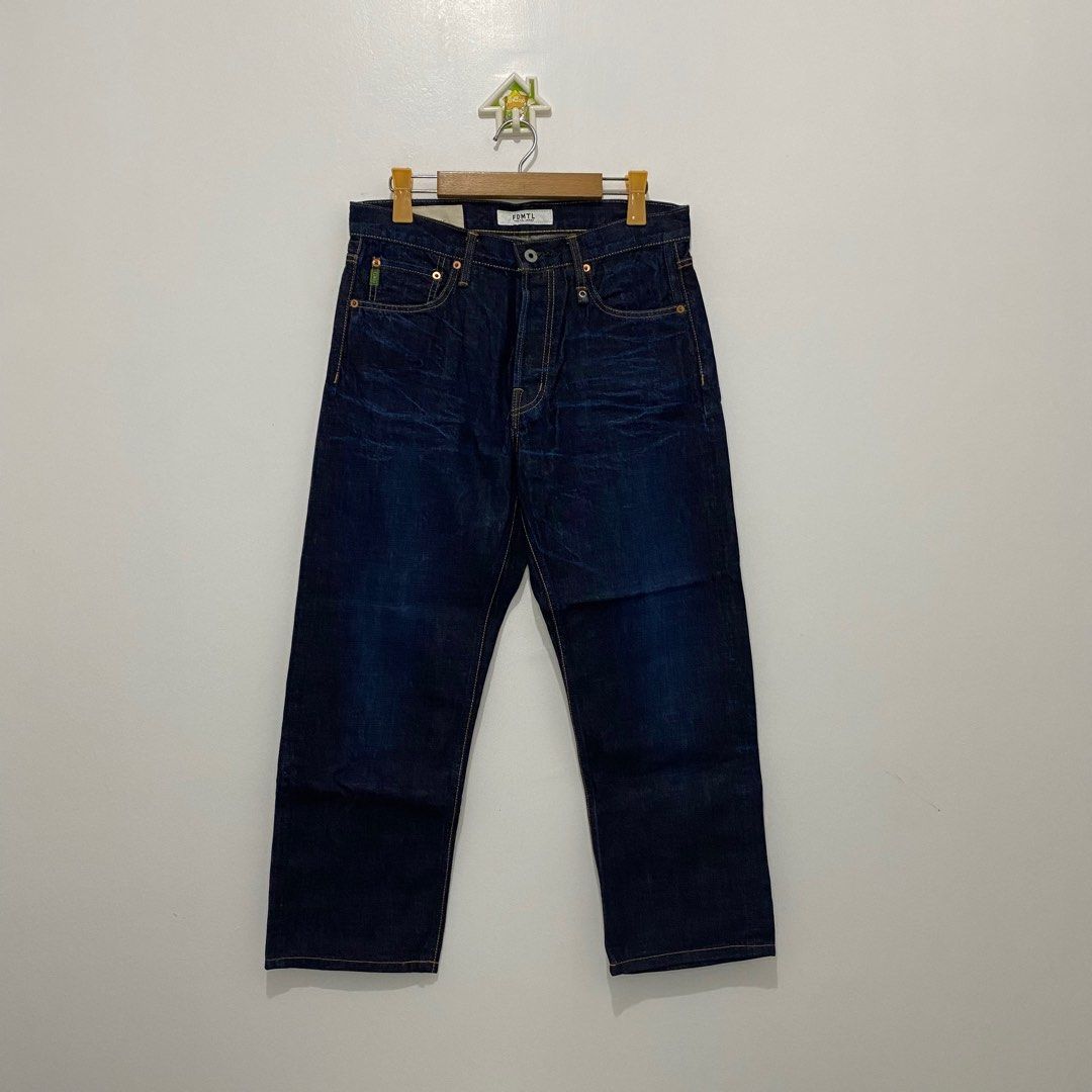 FDMTL Classic Straight Selvedge Jeans (Category: Jeans) located in Tanauan. Submitted by flexingthriftsph (Listing ID 1274302316, Image 3). Description: FDMTL Classic Straight Selvedge Jeans Size 30 x 30 on tag Waistline - 32 (16) inches Thigh - 11.5 inches Knee - 9.5 inches Leg Open - 8 inches Outseam - 37 inches Inseam - 26 inches Front rise - 11 inches Back rise - 14 inches Altered length, still in excellent condition -2,000.00.