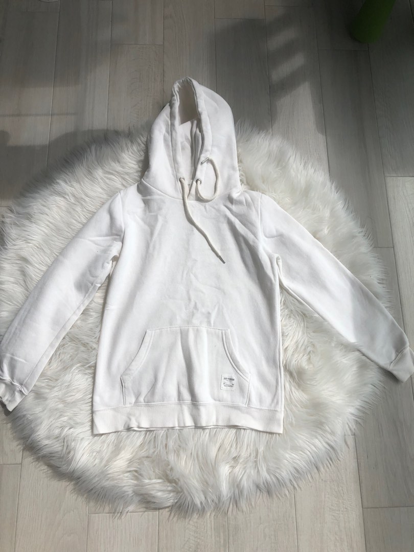 White hoodie jacket on sale