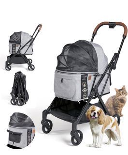 ON HAND FikaGO Lightweight Luxury Dog Cat Pet Compact Stroller