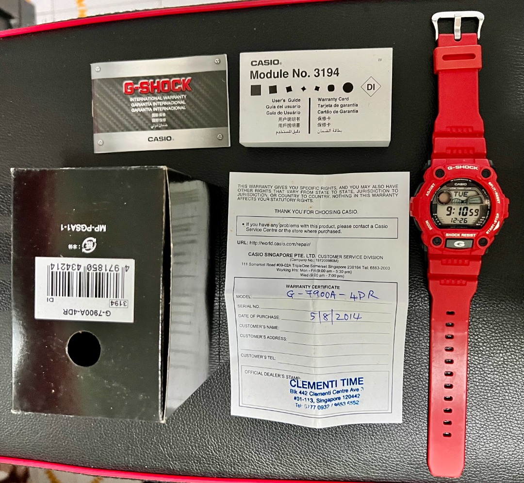 G Shock Digital Red G 7900A 4DR Men s Fashion Watches
