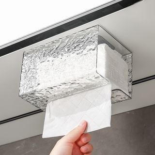 Glacier Design Wall Self Adhesive Tissue Holder Tissue Box Napkin Wipes Dispenser