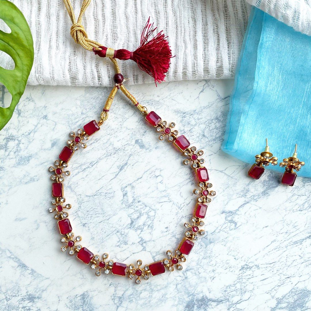 Gold plated cheap indian necklace