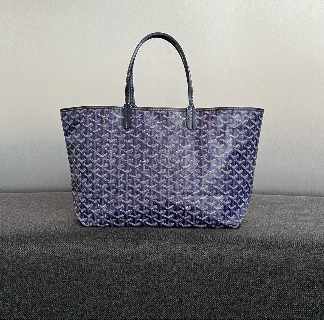 Goyard tote shop bag navy blue