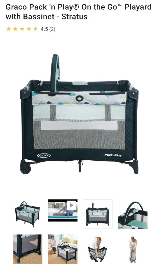 Graco pack n play on deals the go bassinet