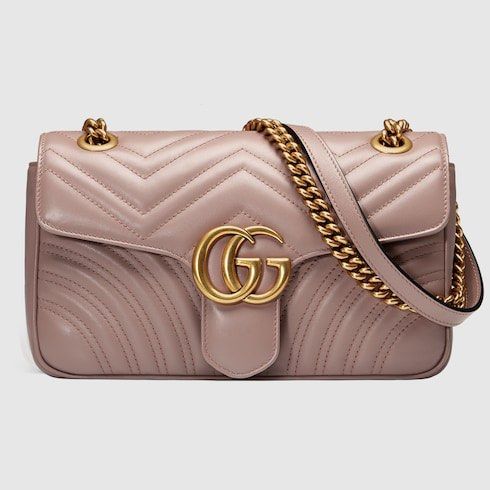 Gucci Marmont Shoulder Bag Dusty Pink Luxury Bags Wallets on