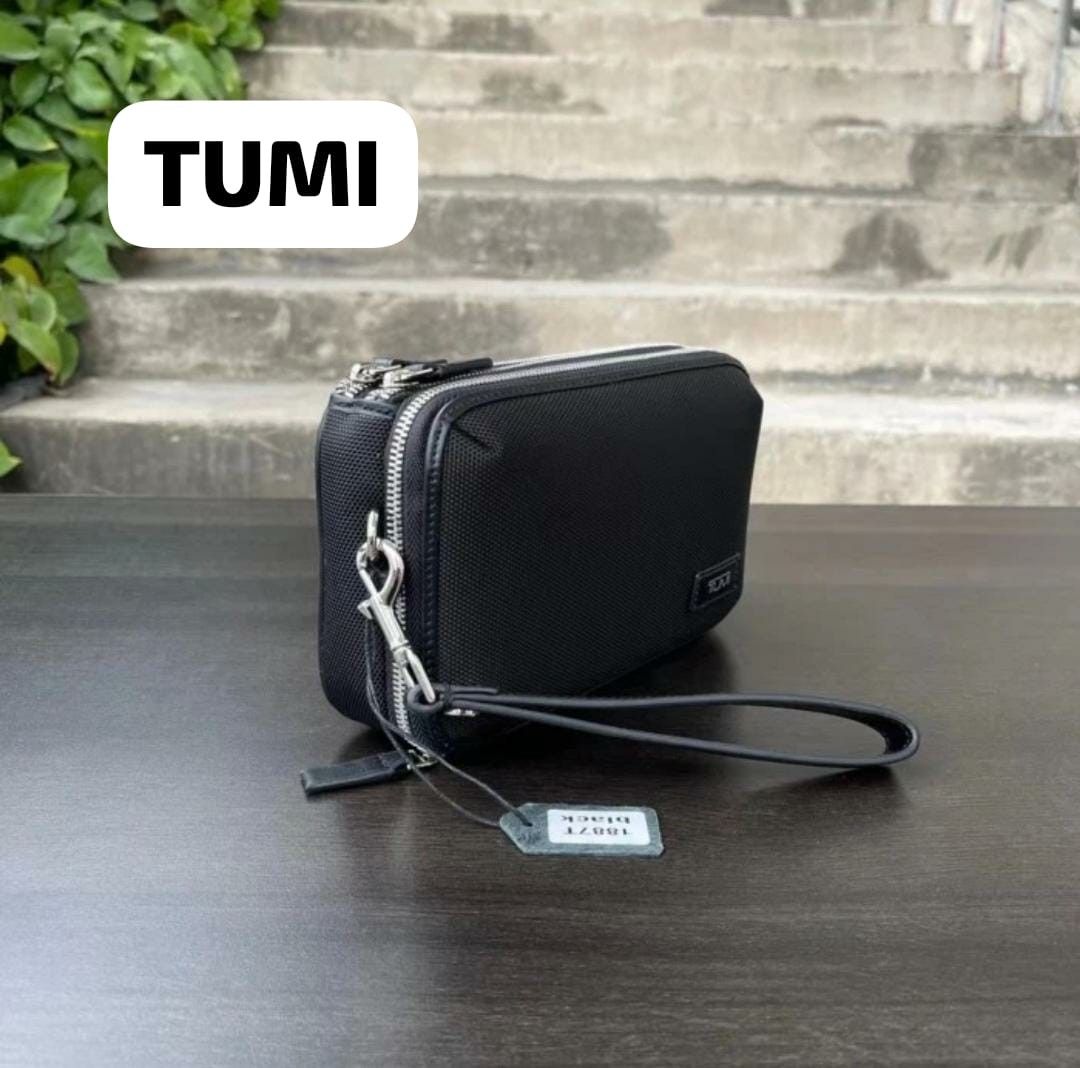 HANDBAG CLUTCH TUMI POUCH PRIA ALPHA 3 ZIPPER POUCH PRIA NILON MEWAH