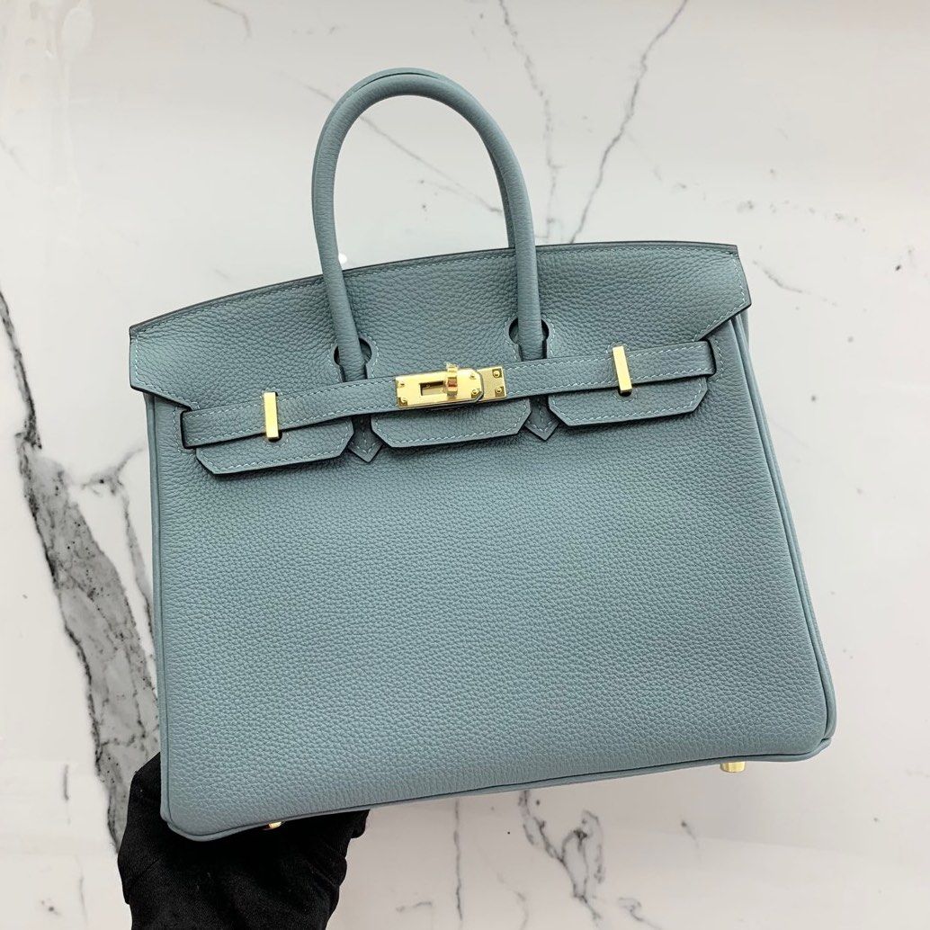 HERMES BLUE BIRKIN FULLSET 25 TOGO CIEL Y STAMP 237046308