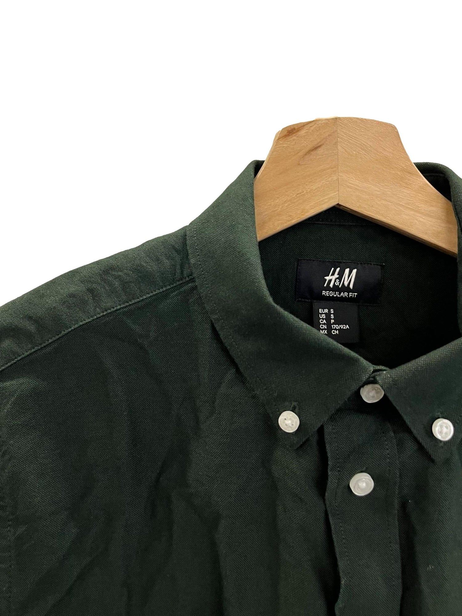 H and m green shirt hotsell