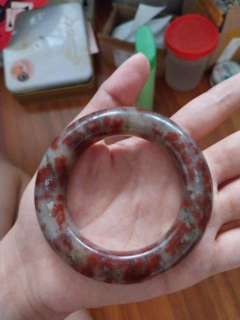 Blood jade shop bangle