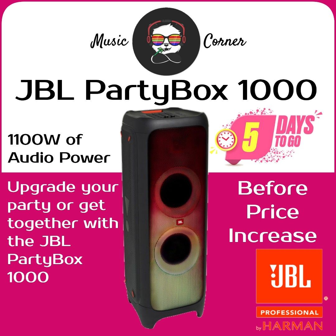 JBL PartyBox 1000 by Harman Powerful Bluetooth Party Speaker 1100Watt