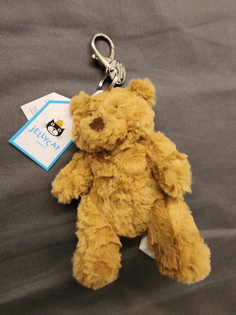 Jellycat bartholomew bear keychain, Hobbies & Toys, Toys & Games on