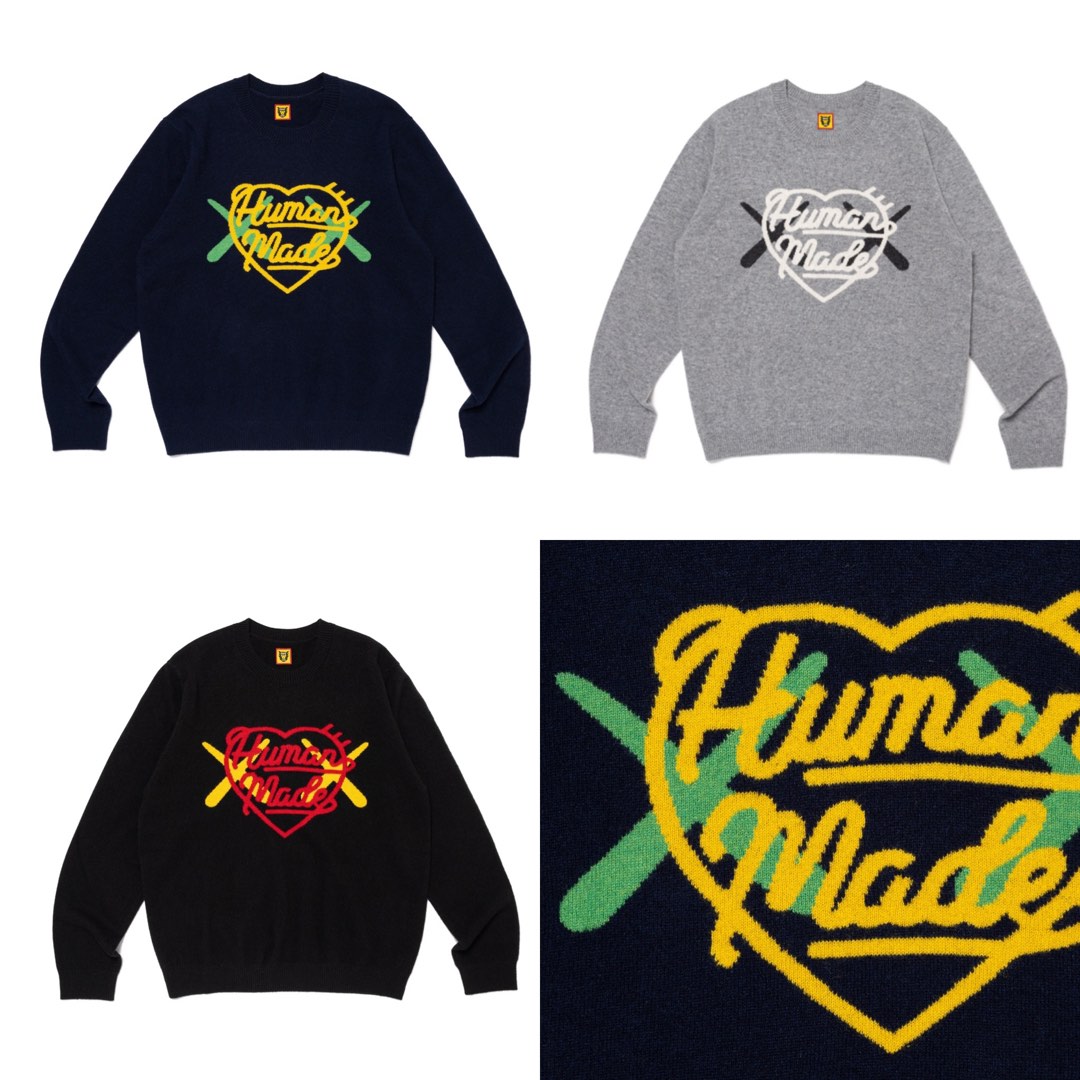 日本産 HUMAN MADE x KAWS Made Knit Sweater - トップス