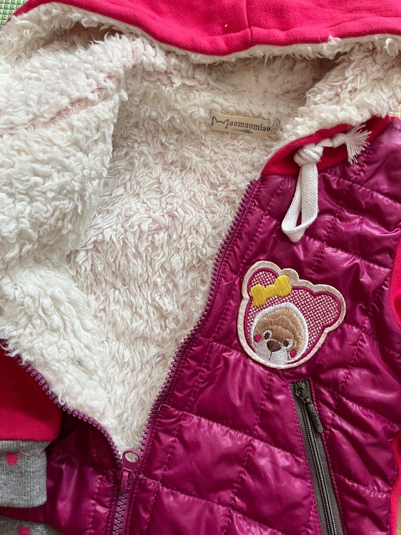 Kids teddy lined zip up jacket Babies Kids Babies Kids