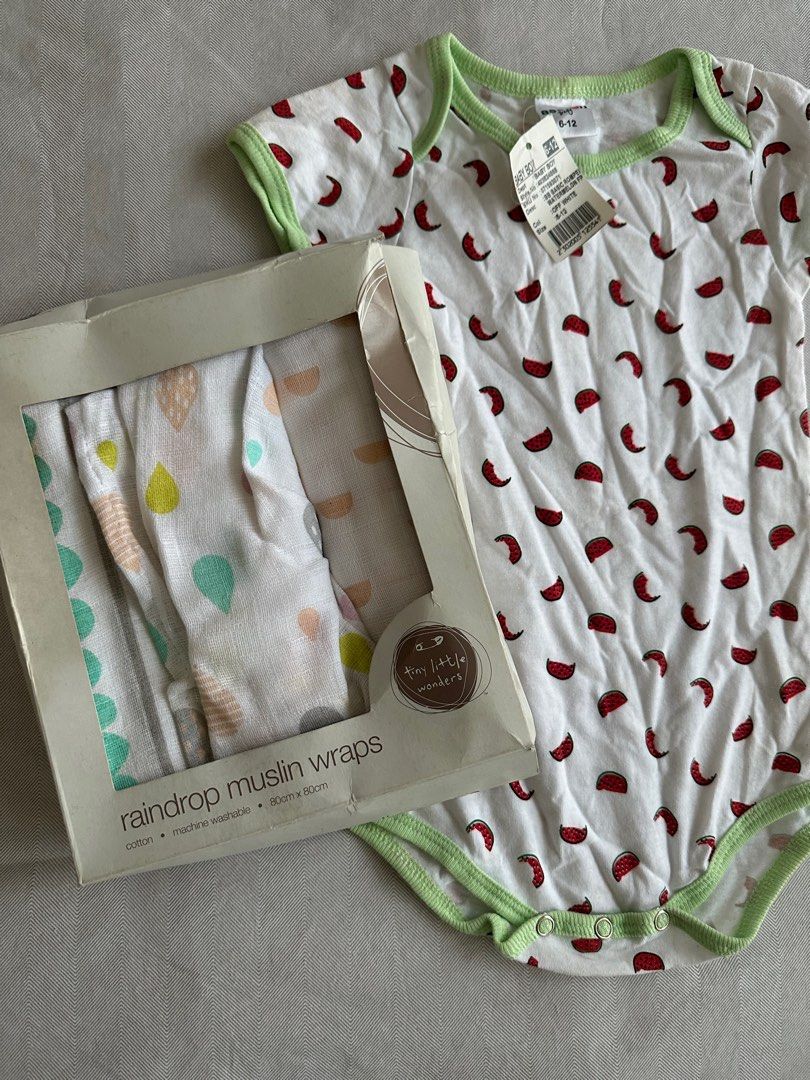 KMART 3pcs Muslim Wraps FREE Watermelon Bodysuit