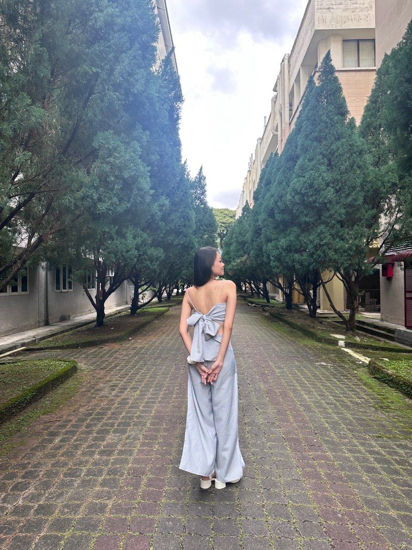 Korean striped outfit new arrivals