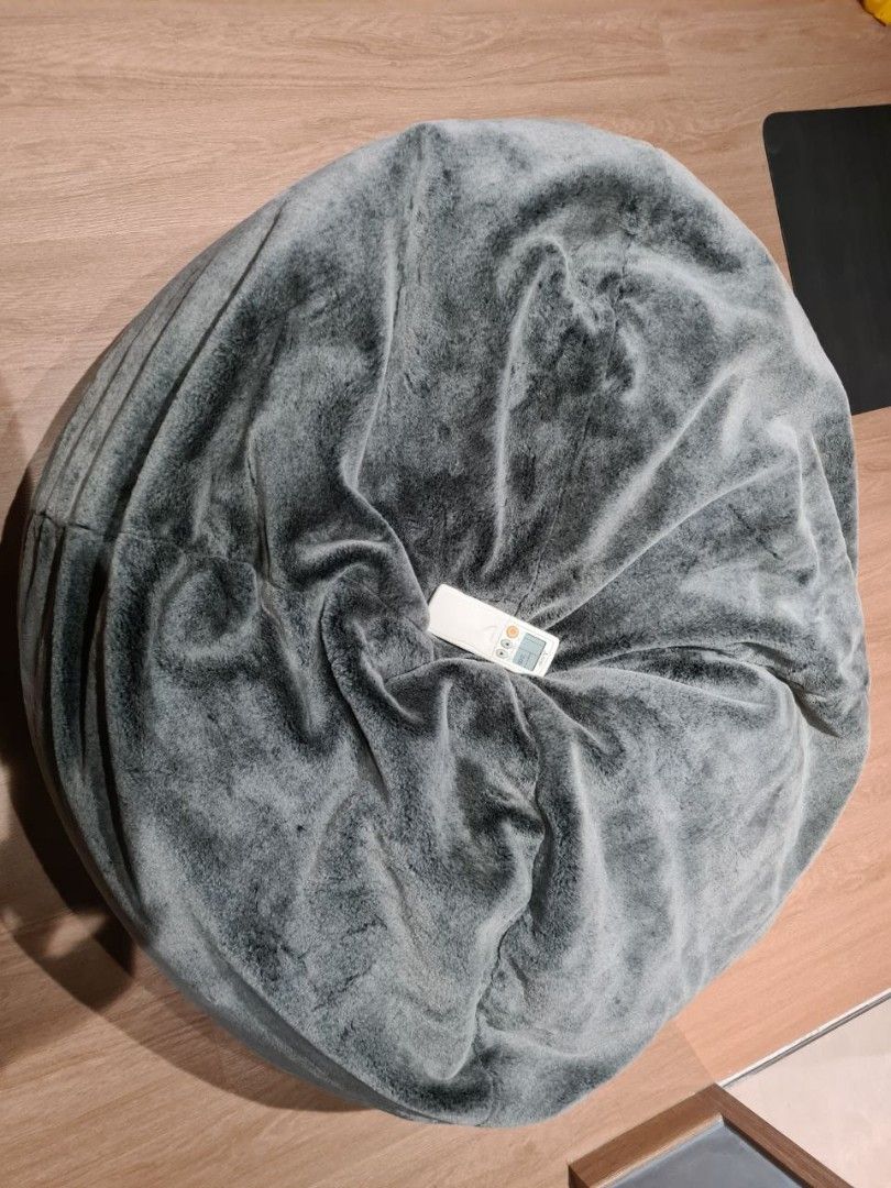 Grey faux fur bean bag kmart sales