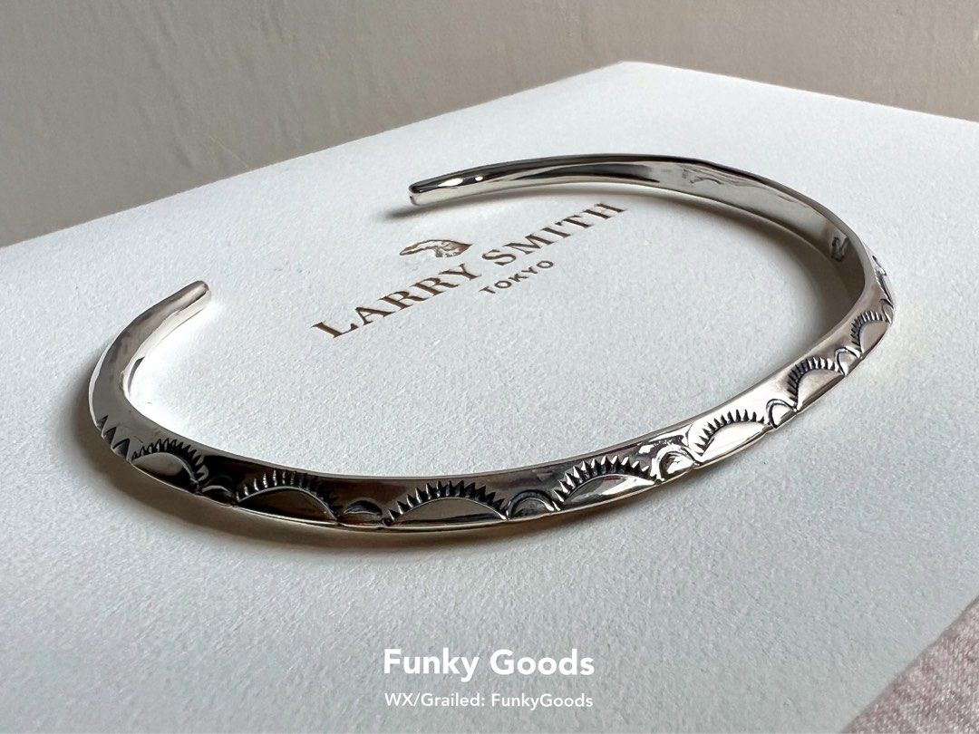 Larry Smith Men's Extra Thin Triangle Bracelet (Leaf) navajo, 名牌