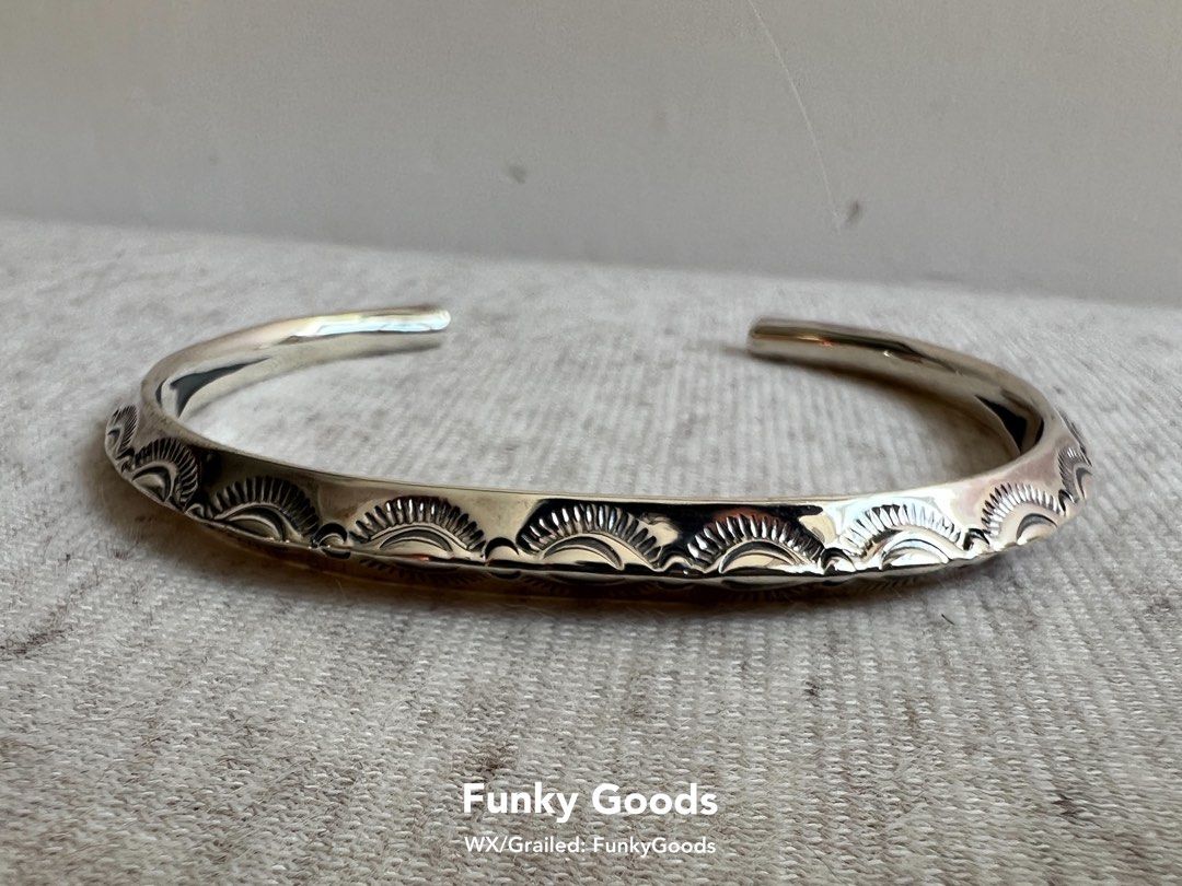 Larry Smith Men's Thin Triangle Bracelet (Leaf) navajo, 名牌, 飾物