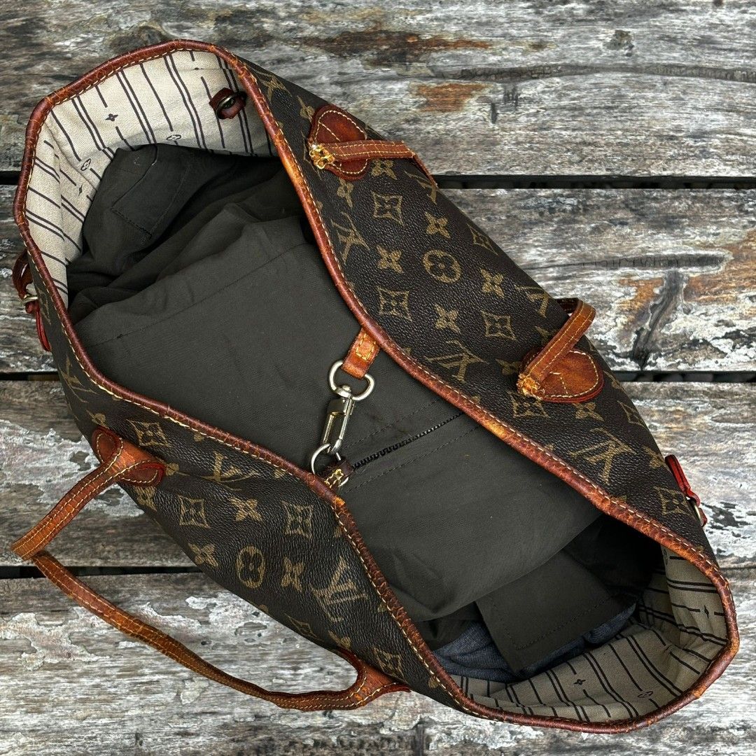Louis Vuitton Neverfull MM Canvas Leather TH0077 Made In France