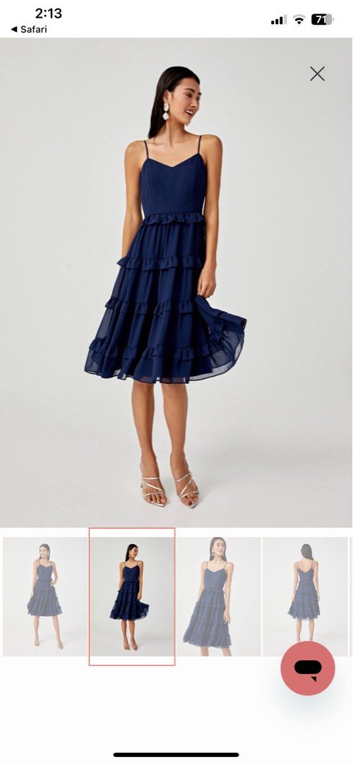 Love Bonito Darlene Ruffle Hem Tier Midi Dress