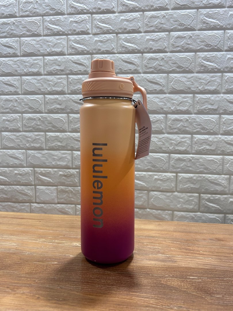 Lululemon Back to Life Sport Bottle 18oz Straw Lid - Pink/Pastel