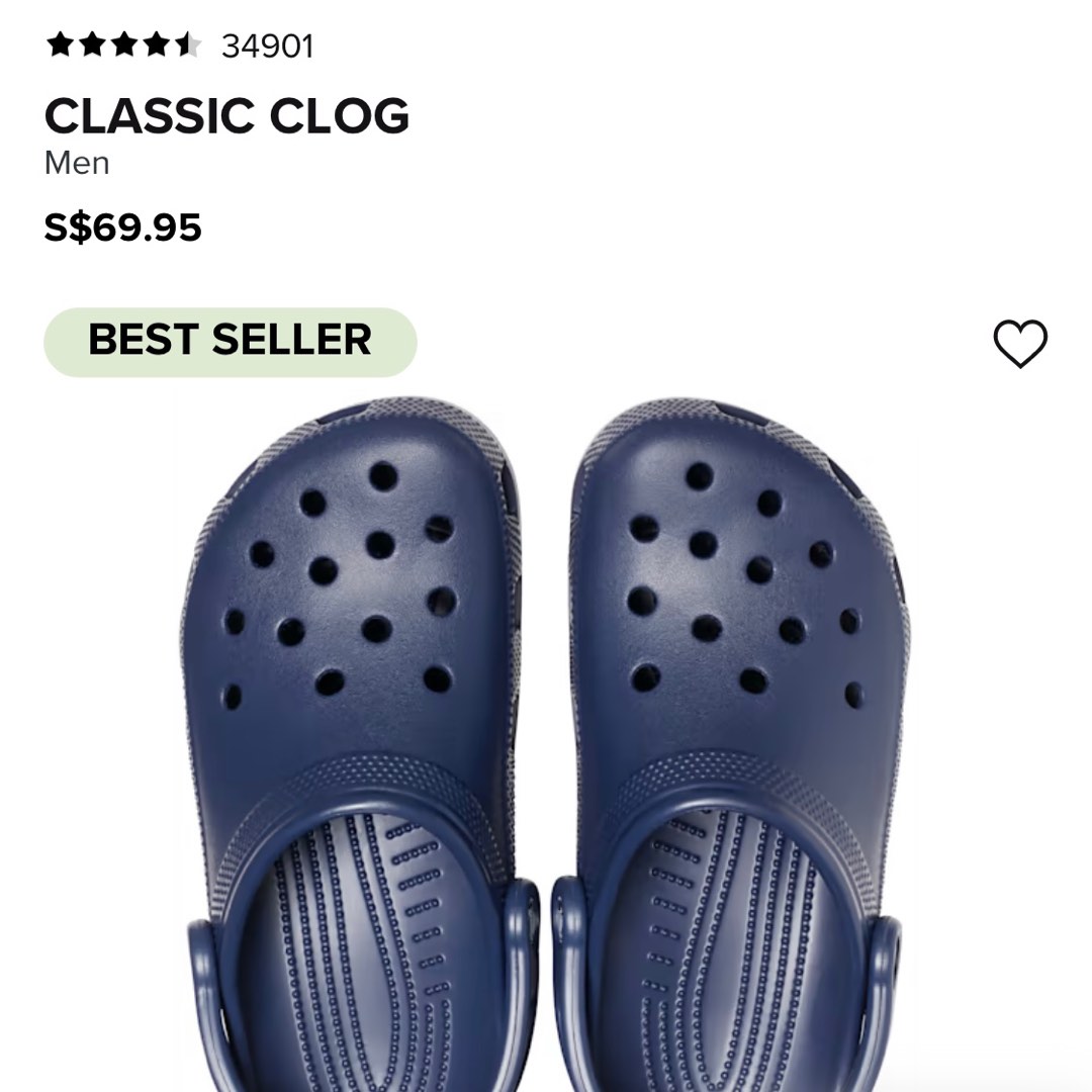 CROCS Men Classic Clog in Navy with free jibbitz Men s Fashion