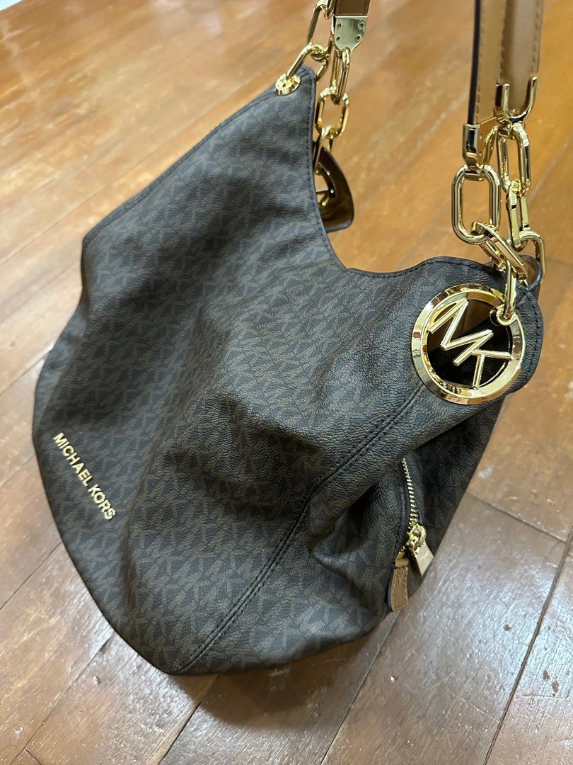 Michael Kors LILLIE Large Chain Shoulder Tote Luxury Bags