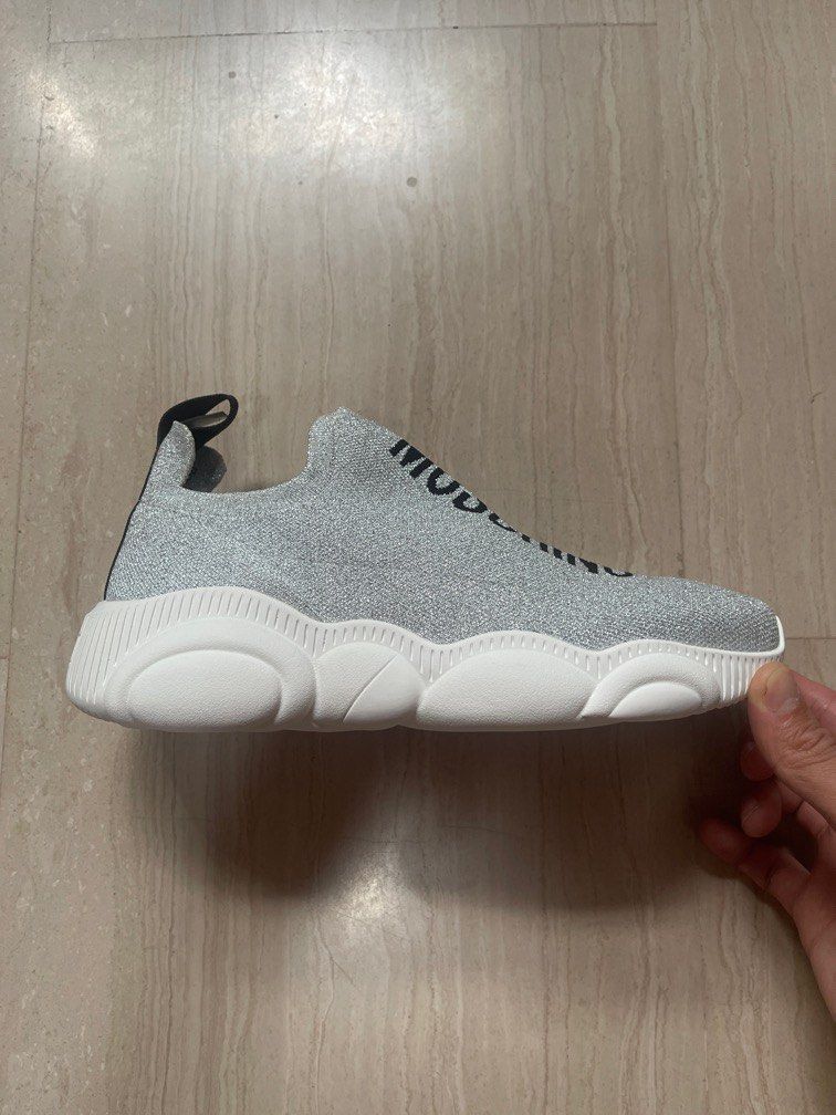 Moschino discount silver shoes