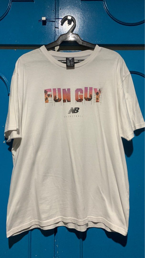 New Balance Fun Guy T Shirt Mens M L Men s Fashion Tops Sets Tshirts Polo Shirts on Carousell