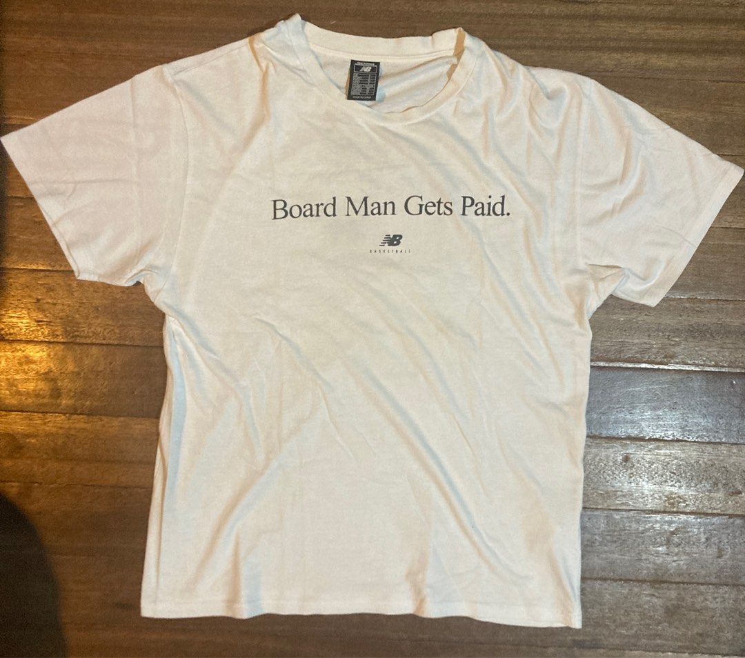 Boardman gets paid new balance best sale shirt