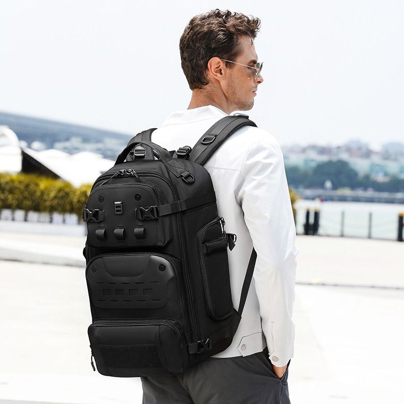 new men s backpack large capacity outdoor waterproof travel backpack multi functional backpack Men s Fashion Bags Backpacks on Carousell