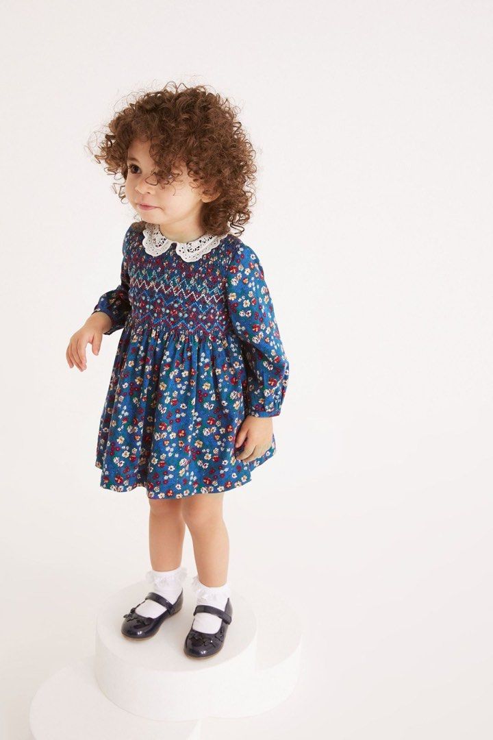 Shirred collar hot sale dress