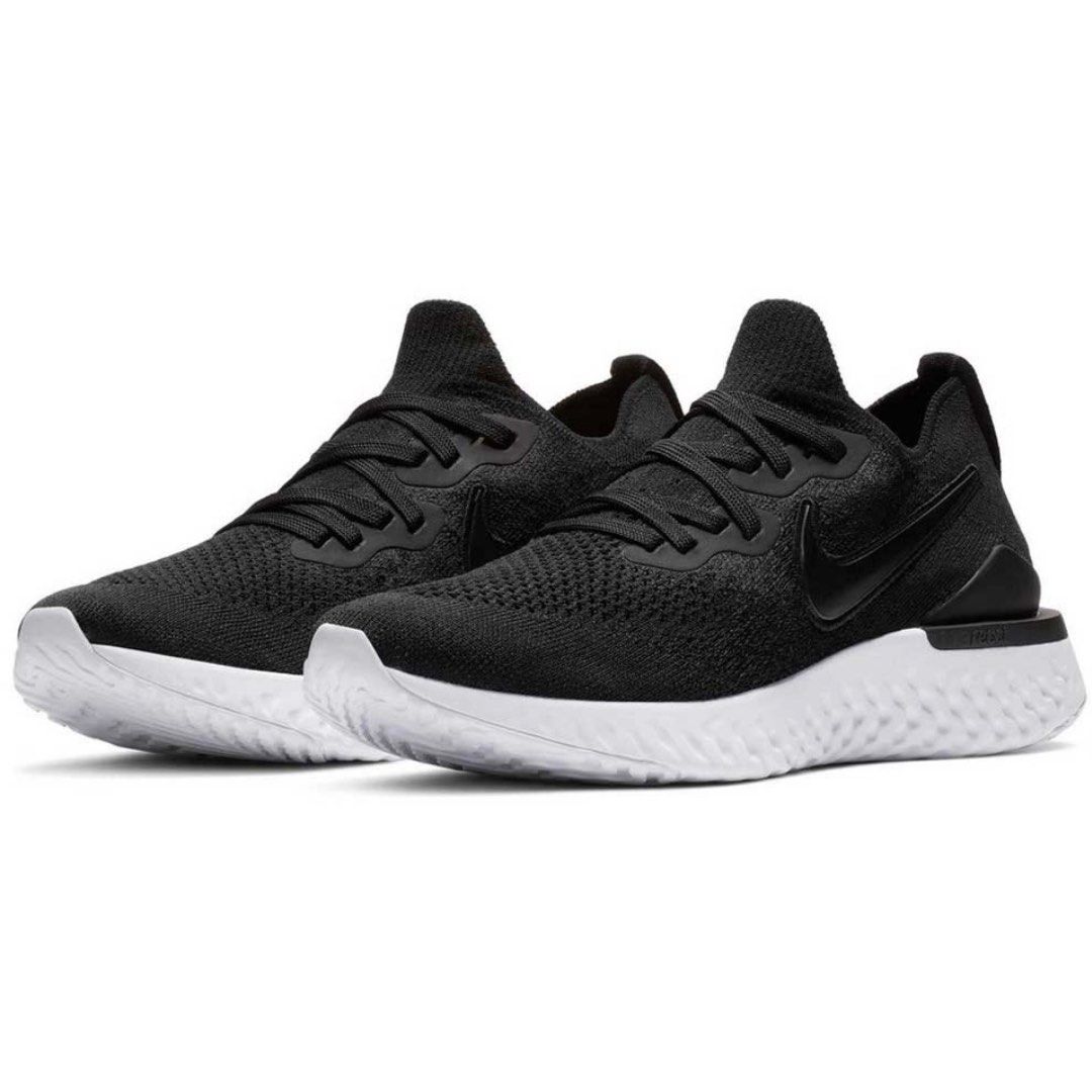 Nike epic react flyknit Black blue men's running sports shoes at