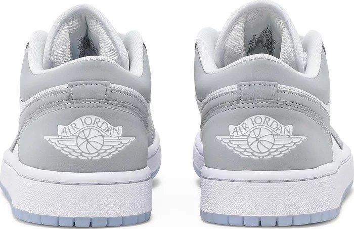 NIKE WMNS Air Jordan 1 Low White Wolf Grey Women s Fashion Footwear Sneakers on Carousell