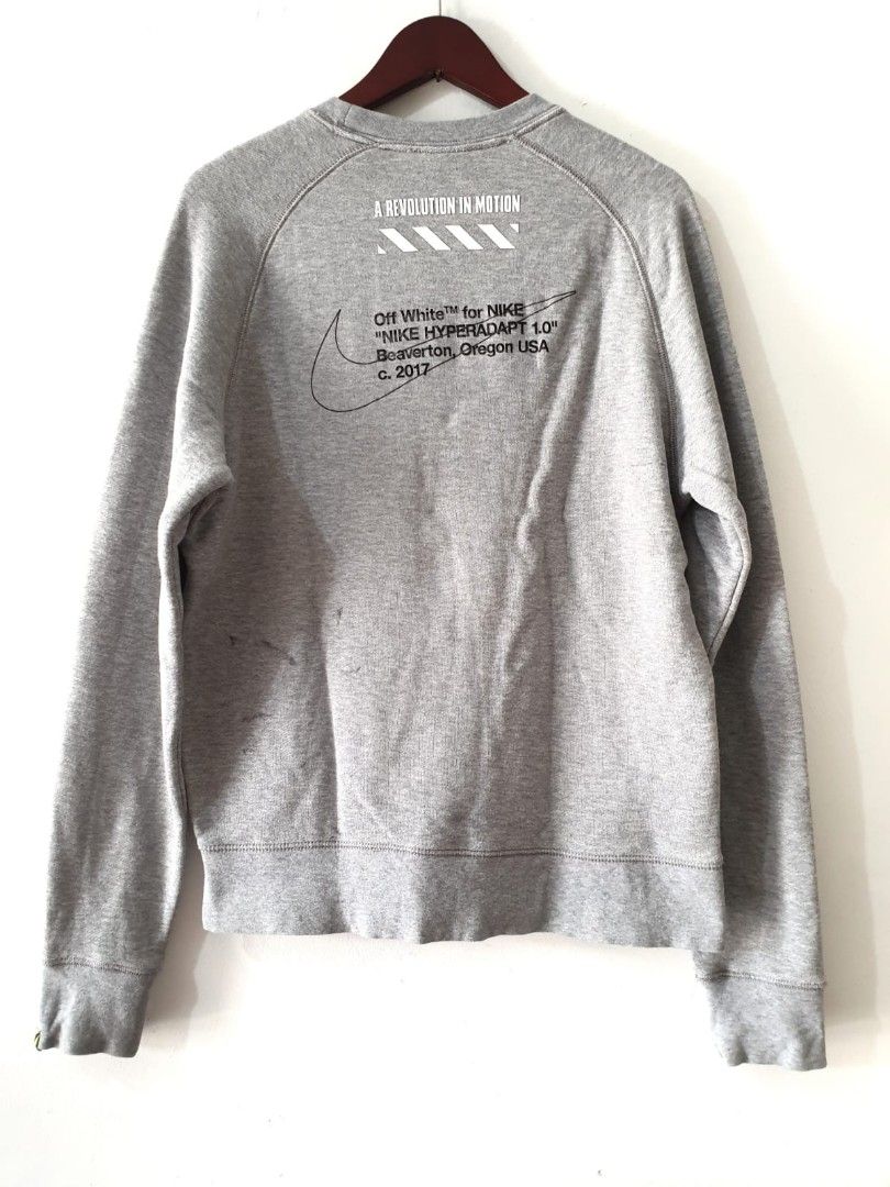 Nike X Off White Track Field Sweatshirt Fesyen Pria Pakaian