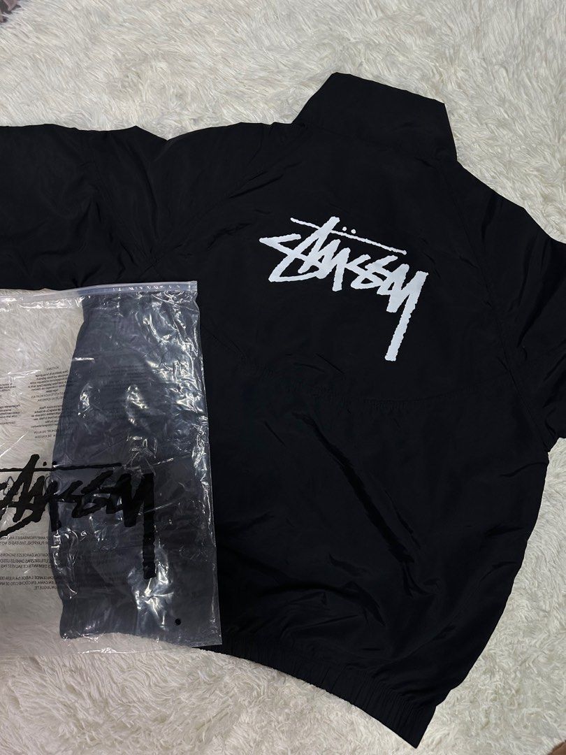 nike x stüssy windrunner jacket black