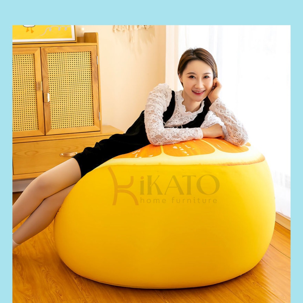 Orange Design Super Comfy Full Set Adult Size Bean Bag Sofa Chair