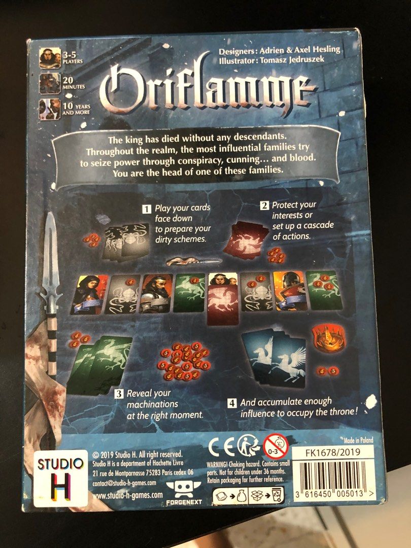 Oriflamme board game, Hobbies & Toys, Toys & Games on Carousell