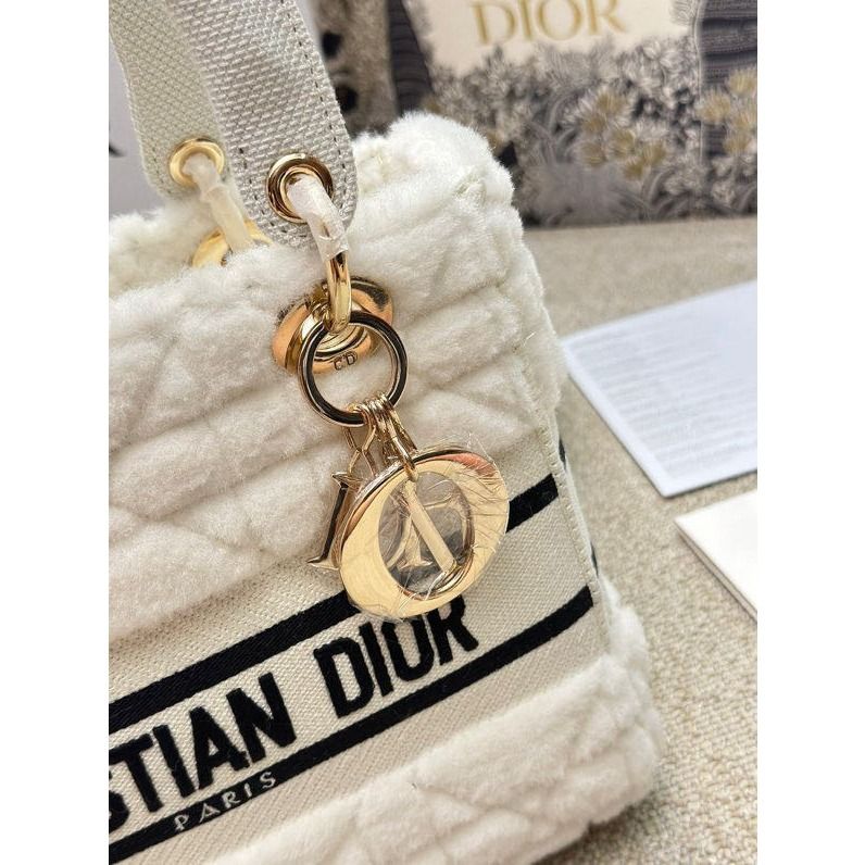 Original DiorLady Life Fluffy Embroidery Limited Edition Bag