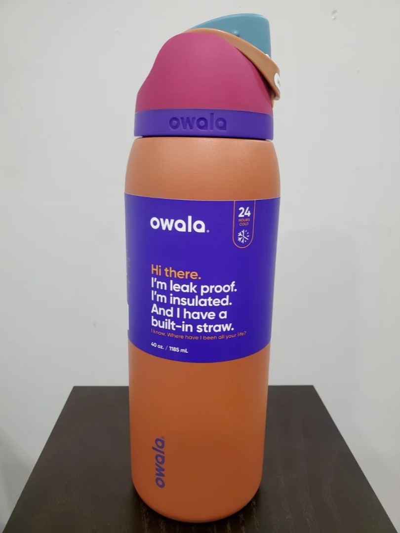 Owala FreeSip Voodoo Purple Stainless Steel Water Bottle 40 oz