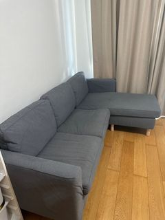 Parup IKEA sofa with chaise, Vissle gray