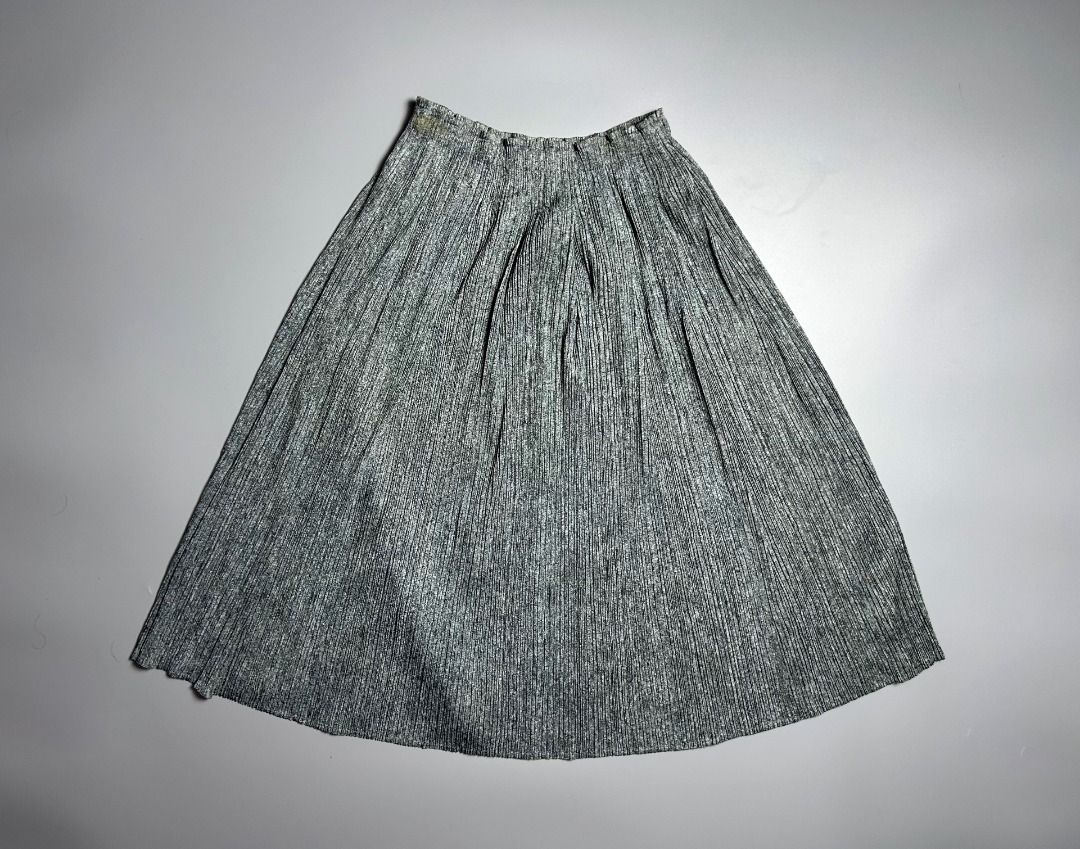Pleated Please Issey Miyake Long Line Flare Skirt PP61-JG735 Navy 3