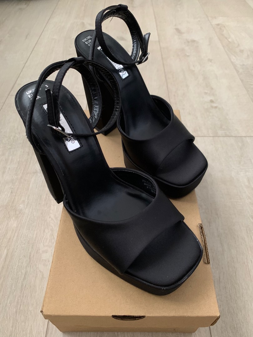 Primark black block heels on sale
