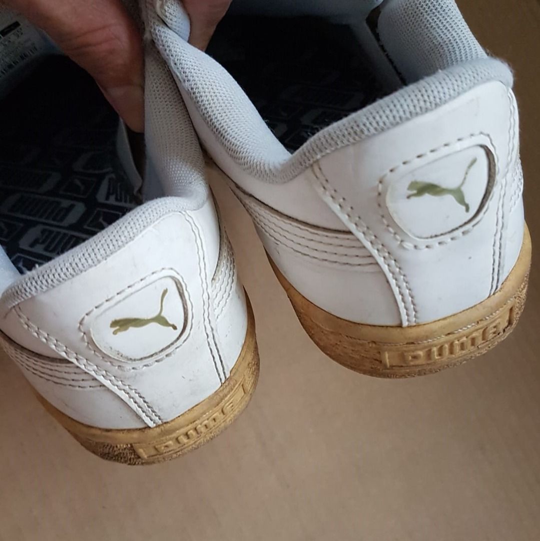 Puma Basket Heart Patent Trainer White Sneakers US 5.5 UK 3