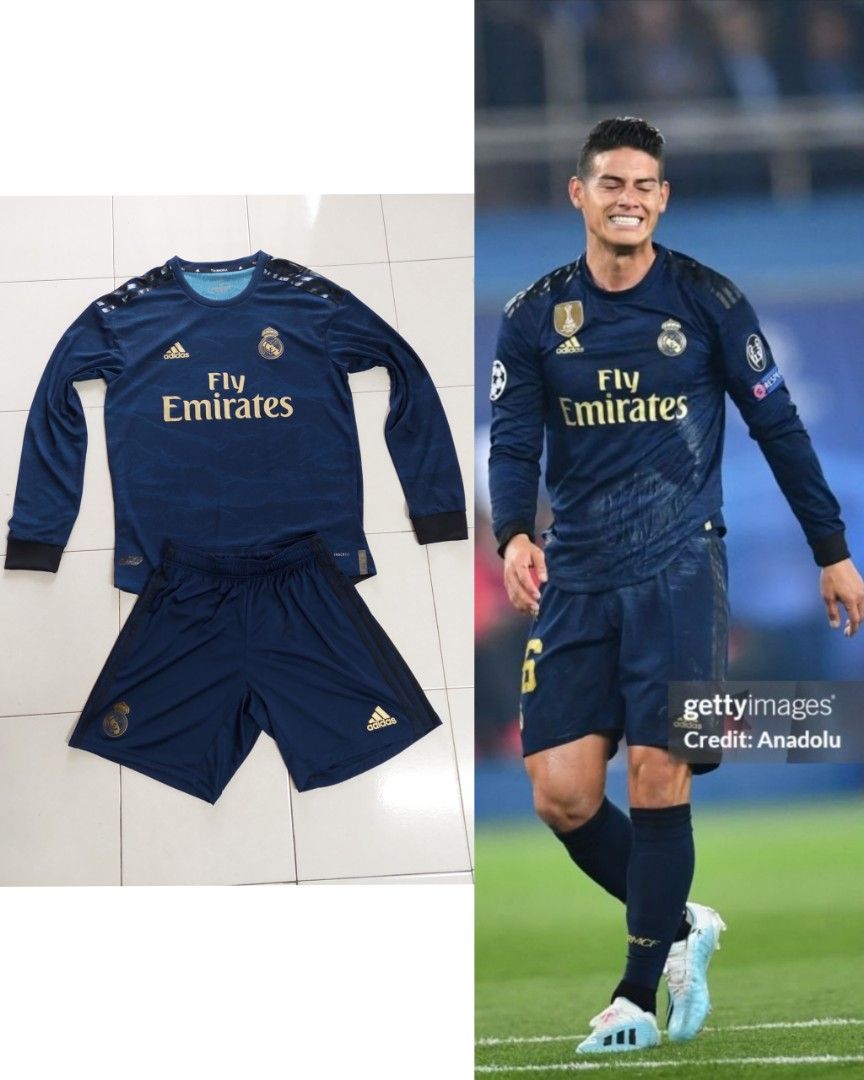 Real madrid away kit 2019 20 long sleeve 2025