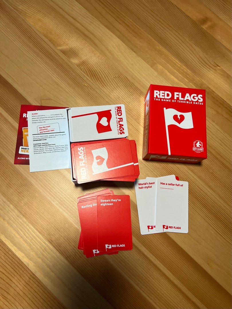 Red Flags game, Hobbies & Toys, Toys & Games on Carousell