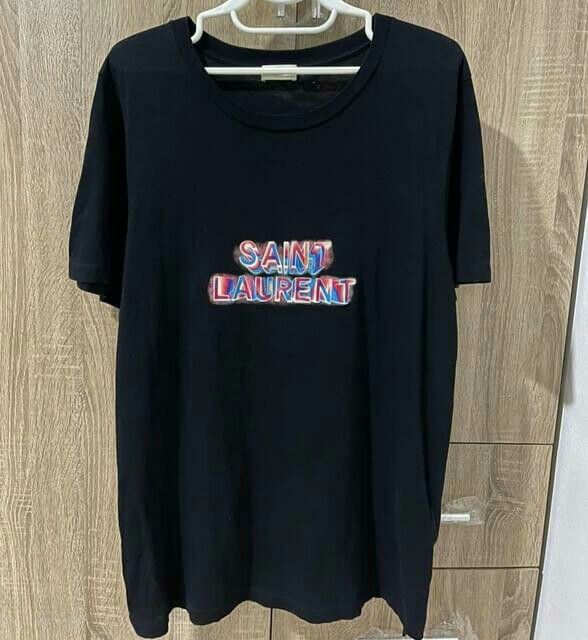 Saint laurent neon hotsell t shirt