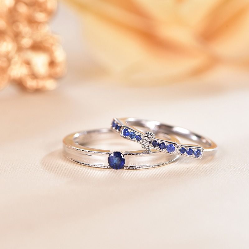 Matching sterling top silver rings