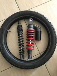 Scooter shock and MC Tire 70/90 R14